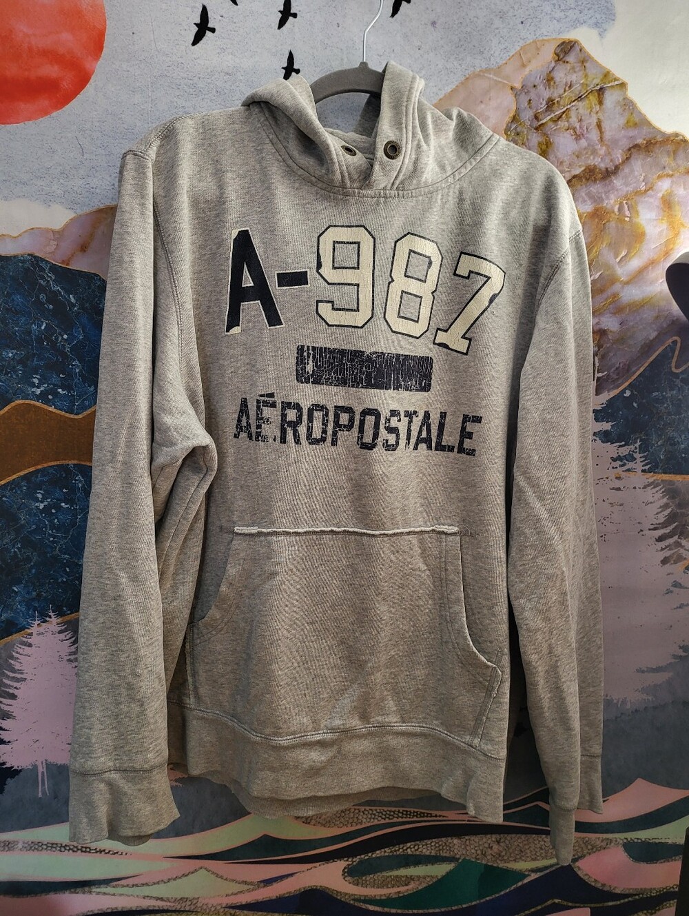 Aeropostale Gray A-987 Pullover Hoodie